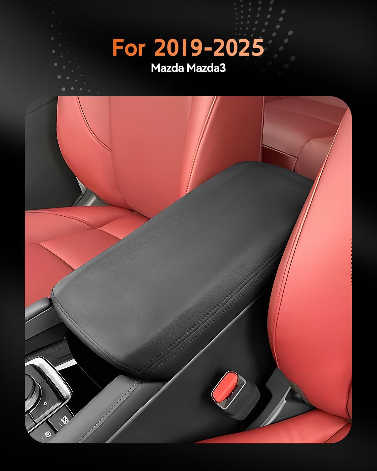 CDEFG for Mazda3 2019-2025 Center Console Cover Armrest Cover for Mazda Mazda3 Accessories Arm Rest Protector Mazda3 2019 2020 2021 2022 2023 2024 2025