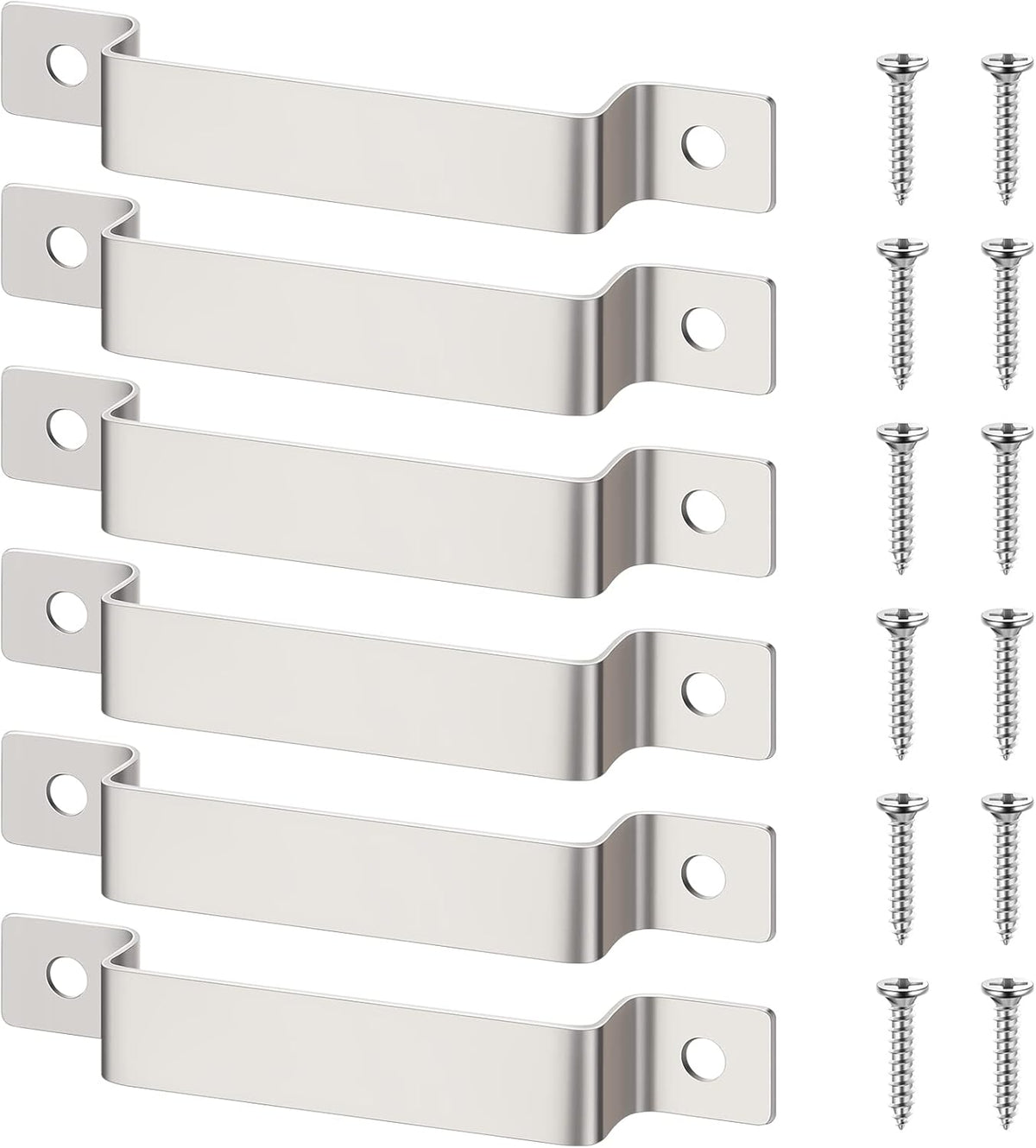 6 Pcs Tape Measure Clip Tape Measure Holder Bench Belt Universal Tool with Screws Stainless Steel Tool Hanger Storage Dock for Mount Drill Power Measures and Belt Clips (Silver)
