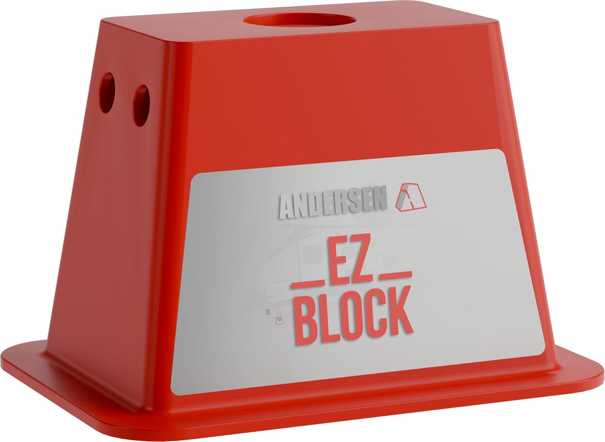 ANDERSEN HITCHES | RV Accessories | Single Trailer EZ Jack Block| Leveling System | RV Stabilizer Stands | Heavy Duty Camper Level for RVs | 3621