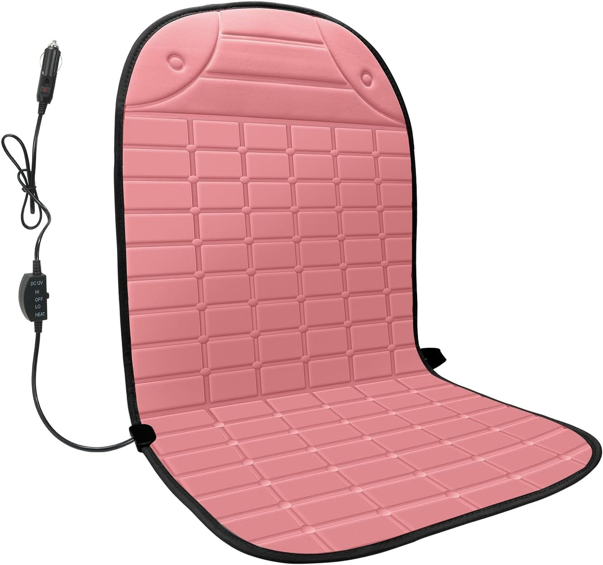 Seat Cushion for Cold Weather - Winter Soft Seat Cover with Adiustanle Buckle for Full Back and Seat (Pink)