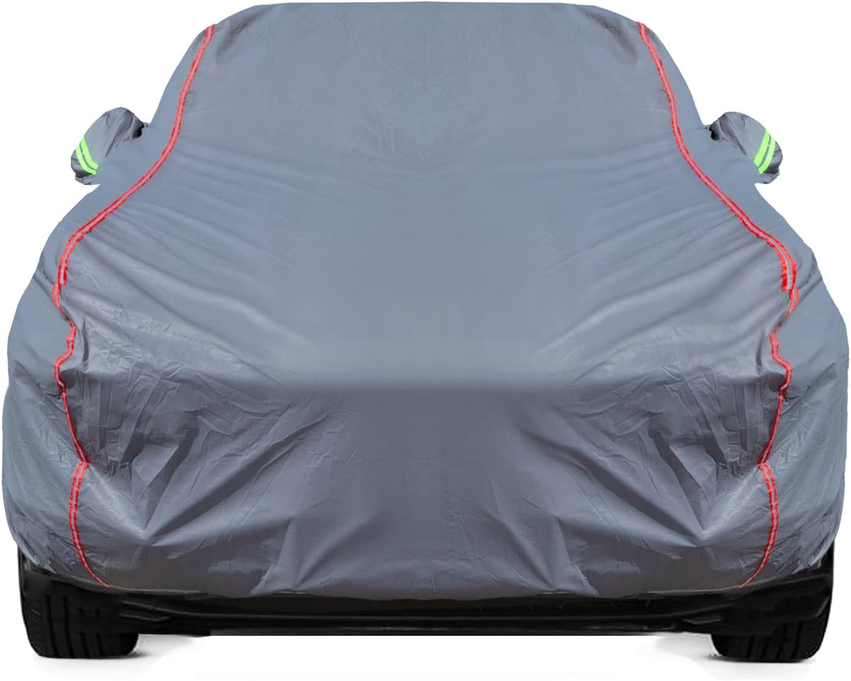 Breathable New Material, Waterproof Car Cover, Locks and Zipper Doors, Sunscreen Waterproof UV Prevention Snowproof Wind and Windproof,Suitable for Indoor Outdoor,for Sedan (205" to 216") C5