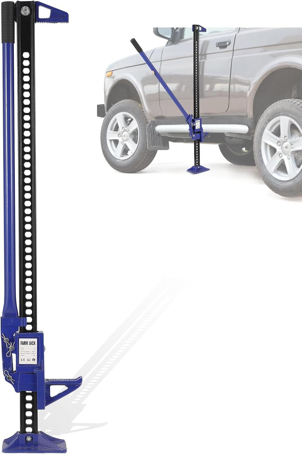 Multi-Functional Lift Jack, Farm Jack Heavy Duty Off Road, for Tractor, Truck, SUV, ATV, UTV, Off Road Accessories, Durable 3 Ton with Wide Base & Ratcheting Mechanism