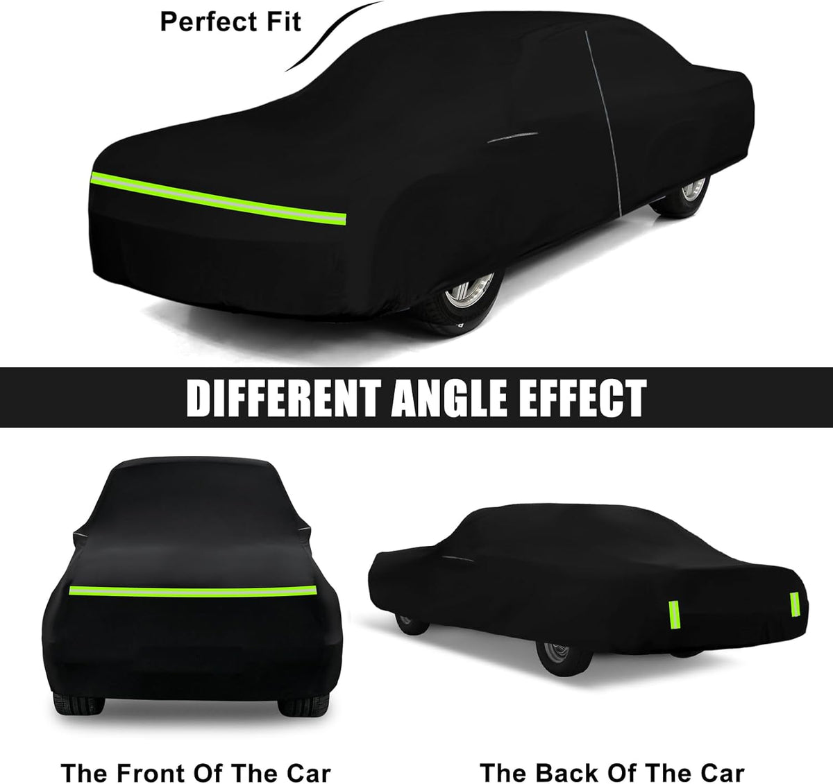 Waterproof Car Cover Compatible with Chevrolet Camaro 1982-2002 2 Door Coupe, Oxford Black All Weather Classic Car Covers with Inner Cotton for Snow Rain Paint Protection(RS SS Z28)