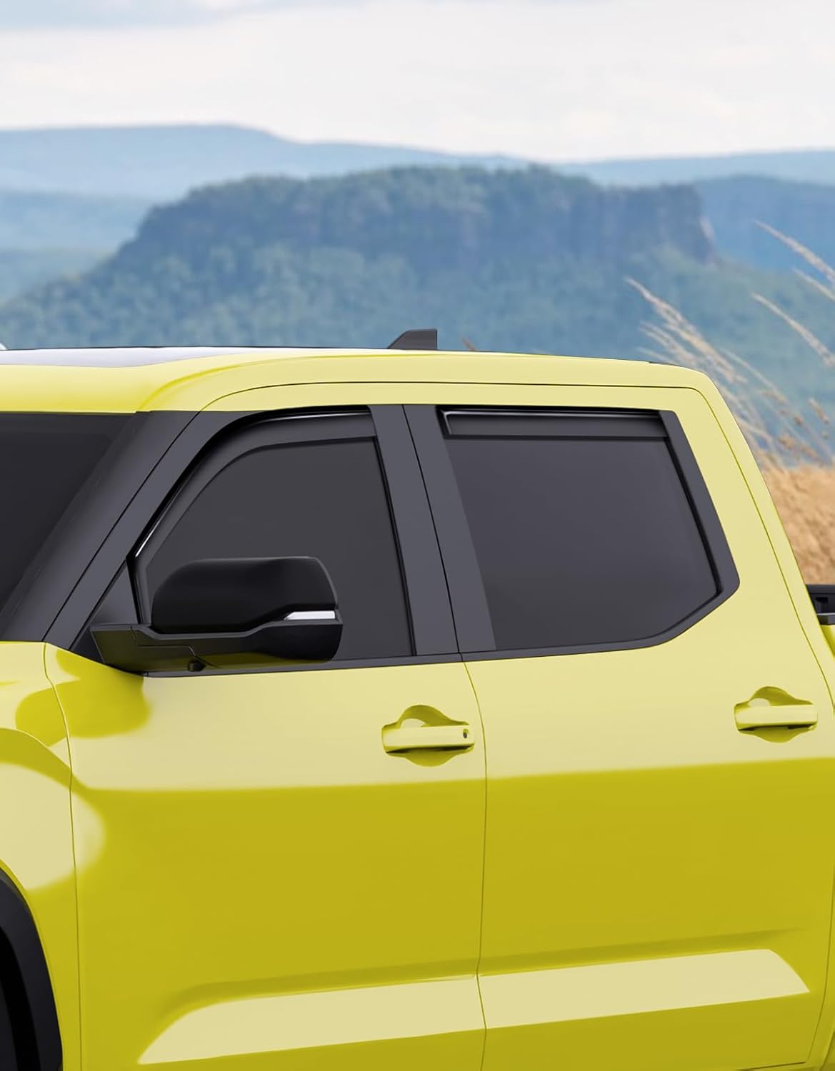 in-Channel Window Rain Guards Fit for Truck Toyota Tundra 2022 2023 2024 2025 CrewMax, Extra Durable Window Deflectors Vent Visors Shades Exterior Car Accessories Visors Rain Guards