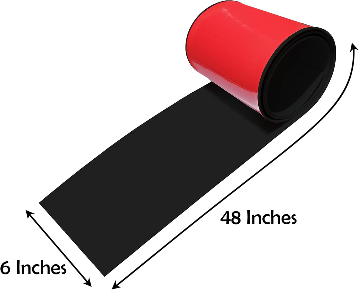 Rubber Bond Garage Wall Protectors - 6x48 Inches Strong Self-Adhesive Rubber Bumper Protectors for Garage Walls - Anti-Scratch and Waterproof Garage Wall Protector for Car Doors (Black, 1 Pack)