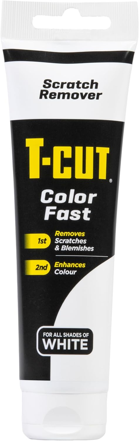 T-Cut Color Fast White Car Wax Polish Scratch Remover Color Enhancer, 5.3 Oz