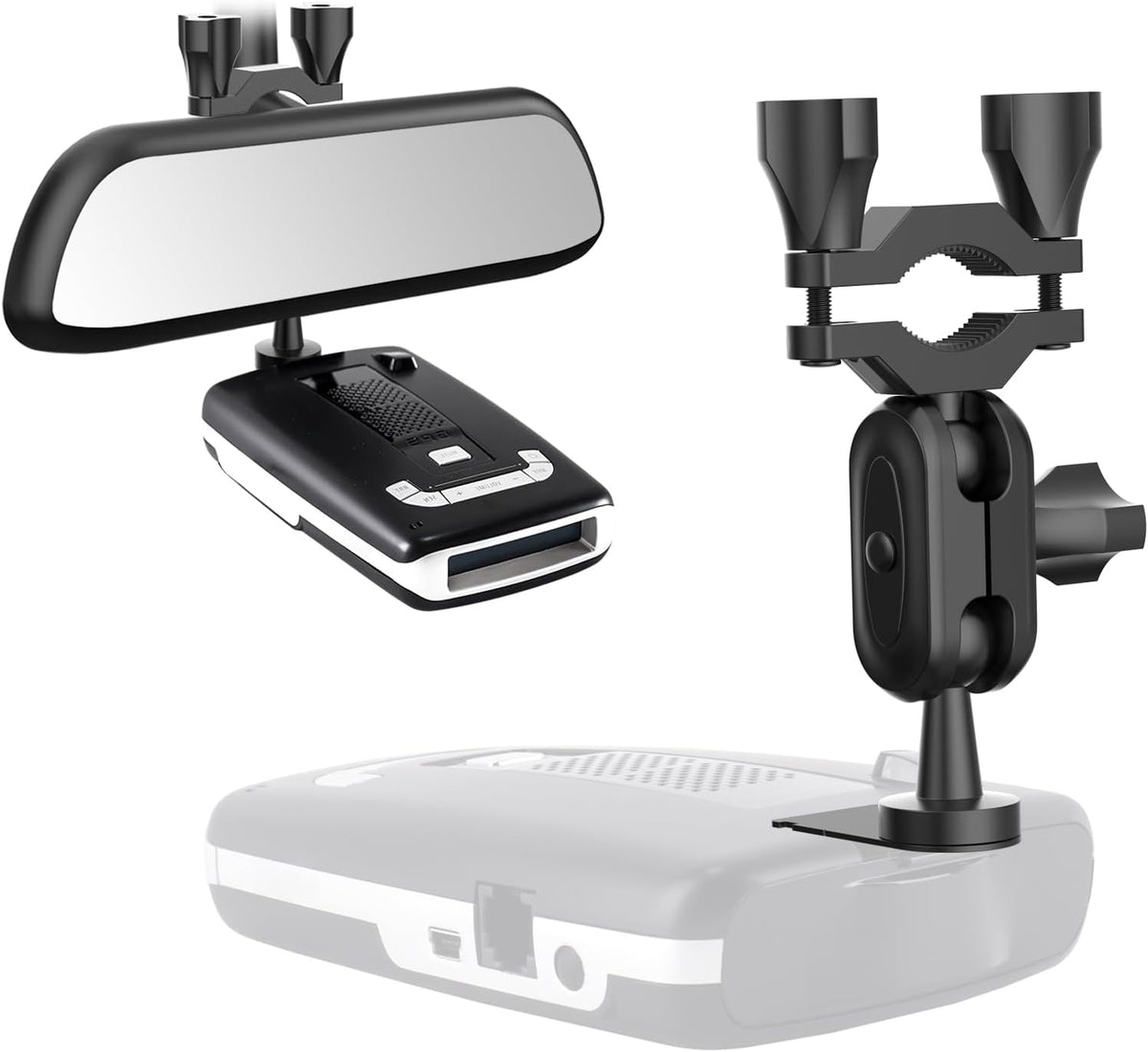 Radar Detector Mount,Rearview Mirror Stem Radar Detector Mount,for Escort Max,Max2,MAX360 Radar (Not Compatible with MAX360C & MAX3,Not Suitable to Radar Mount with Magnetic Connection)