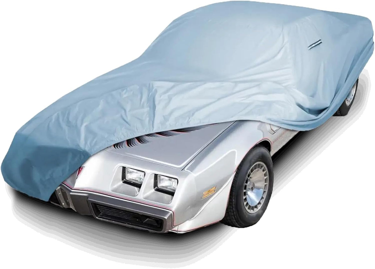 iCarCover Premium Car Cover for 1979 Pontiac Trans AM Silver Anniversary Heavy Duty Waterproof All-Weather Automobiles Custom Fit Indoor Outdoor UV Snow Protection Covers with Straps and Bag
