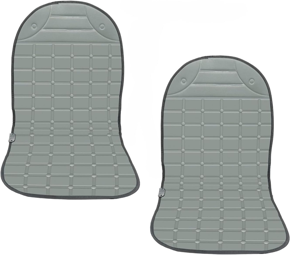 2 Pack Winter Seat Cushion - Portable Comfortable Fiber Seat Cover with Adjustable Buckle for Full Back and Seat (Gray)