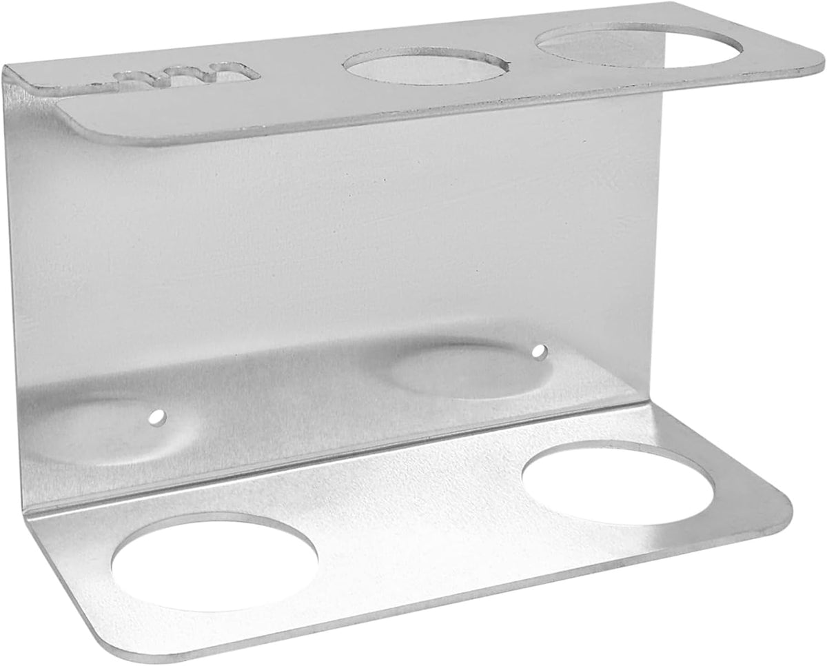 Hand Grease Gun Holder Rack Aluminum Wall Mount Storage Racks Suitable for Enclosed Trailer Shop Garage Silver