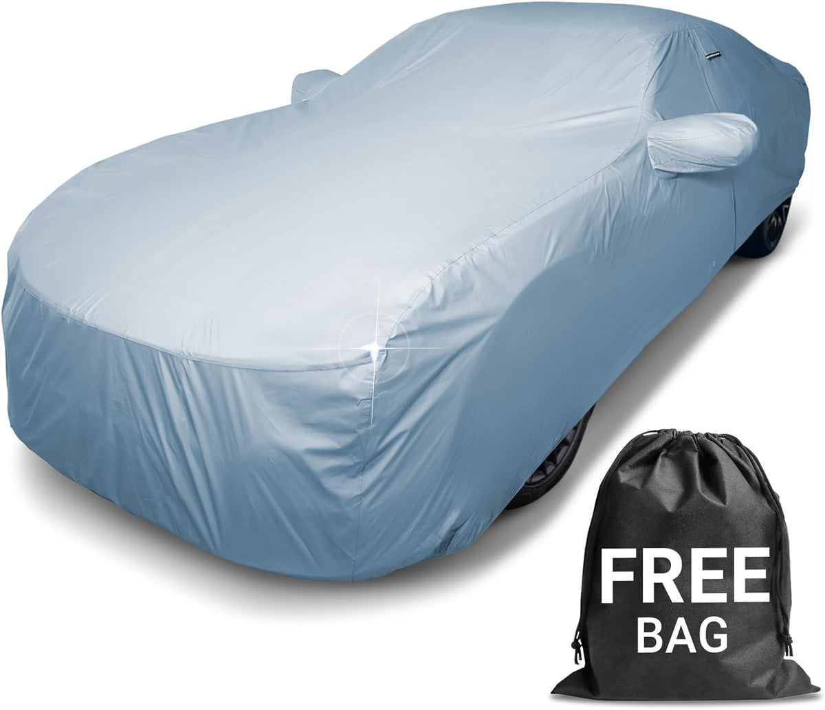 iCarCover Premium Car Cover for 1992-2005 Pontiac Grand Am Heavy Duty Waterproof All-Weather Automobiles Custom Fit Indoor Outdoor UV Snow Protection Covers with Straps and Bag