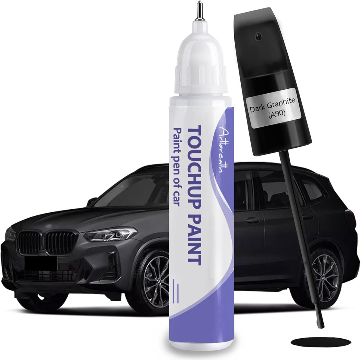 Touch Up Paint for BMW Dark Graphite (A90)-Exact Match–Chips and Nicks TouchUp Paint Pen Scratch Repair Car Accessories Car Paint Pen for Erase Car Scratches
