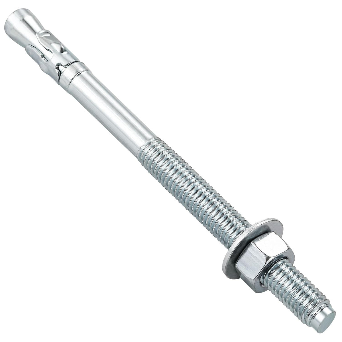 5/16x5" 10Pcs Inch Standard Fasteners for Heavy-Duty Zinc Wedge Anchors for Cement and Concrete