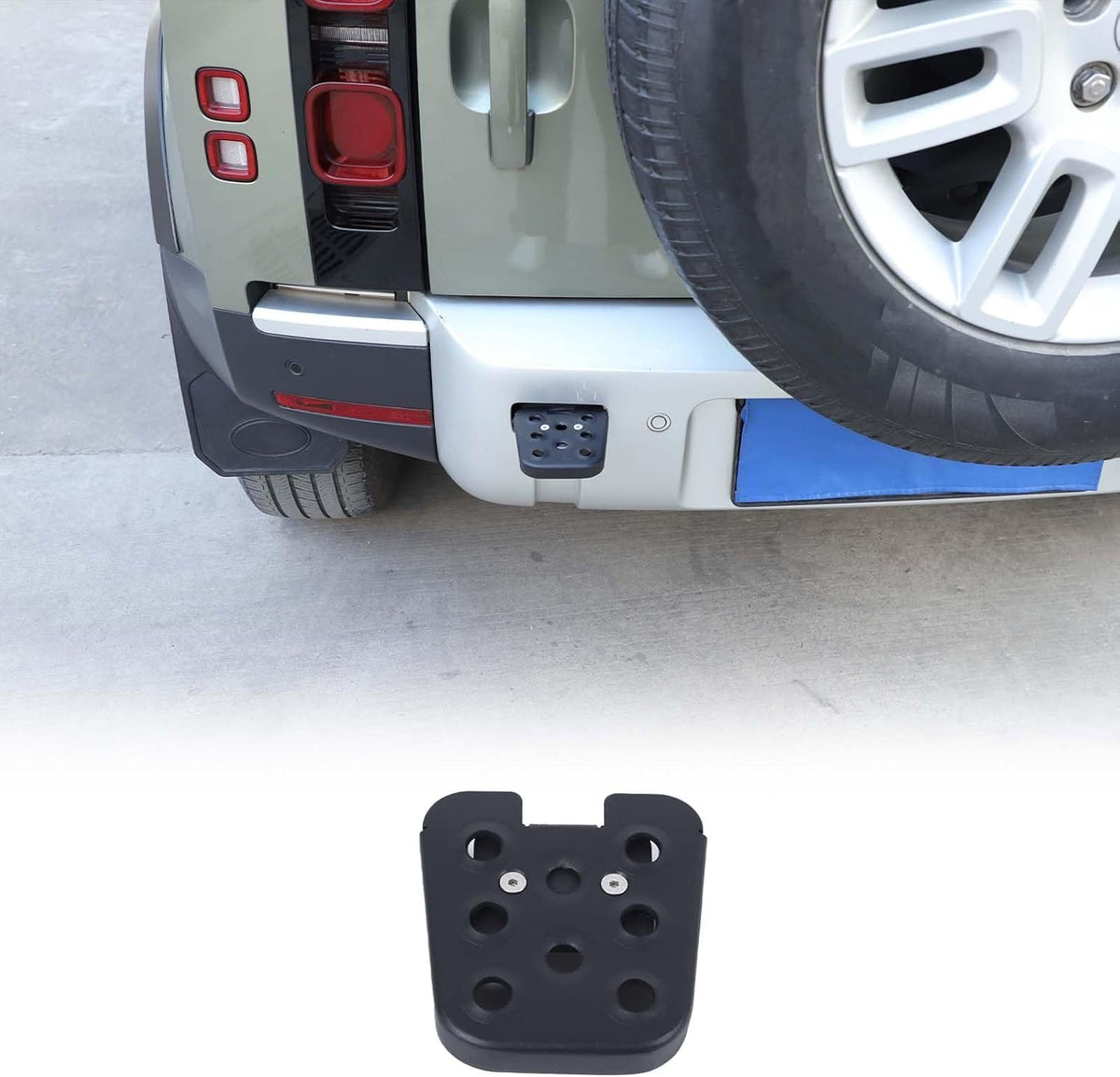 Rear Tow Towing Hook Foot Pedal for L@nd Rover Defender 90 110 130 2020-2025, Car Trailer Hook Carbon Steel Trailer Ring Accessories (Style A)