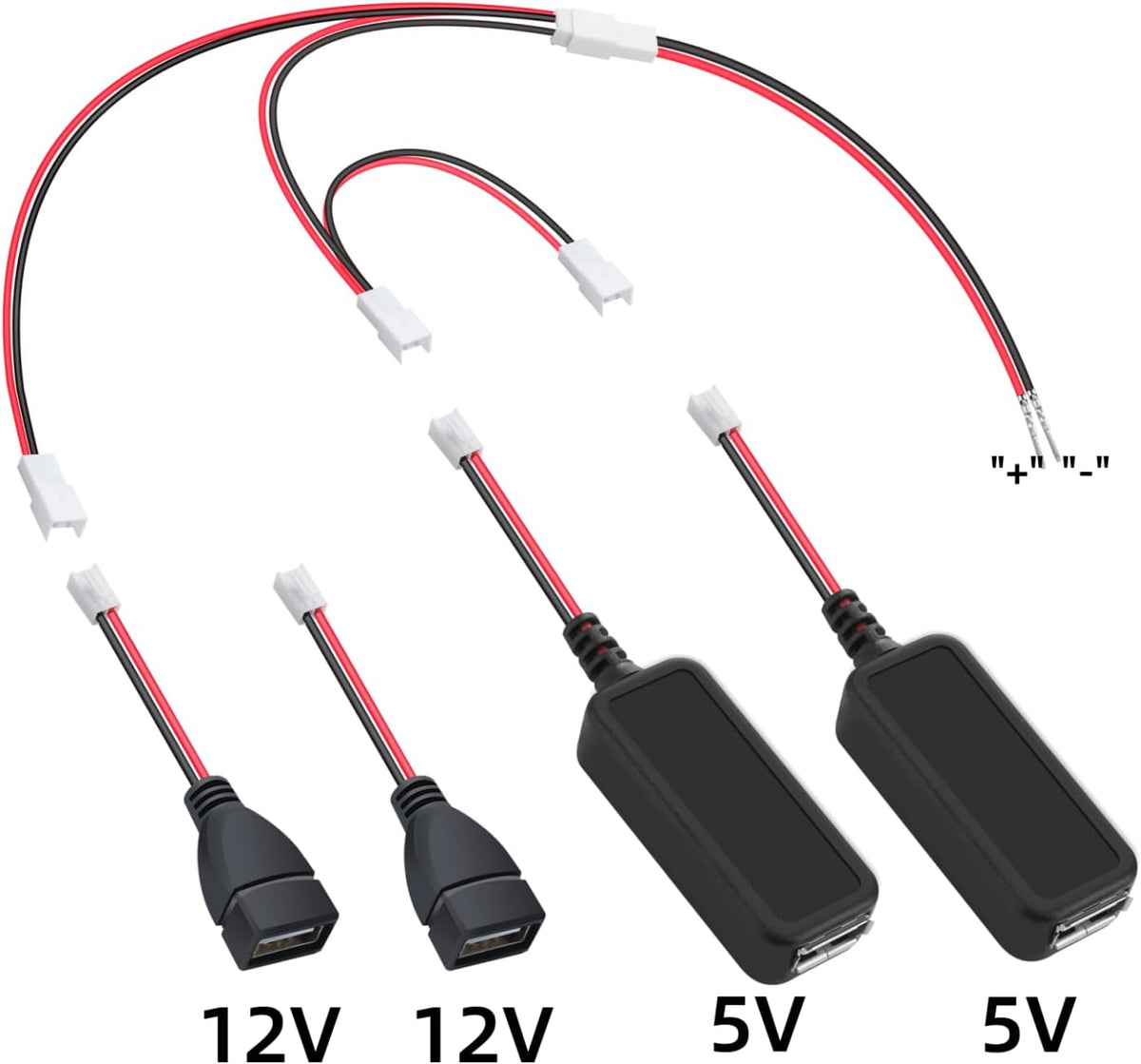 Radar Detector Cord hardwire kit,Dash cam Rearview Mirror Plug Cord,Install Three Devices at The Same time, Such as Baby Car Camera/Dash Cam/Portable Carplay Screen for Car/Backup Camera/Navigation