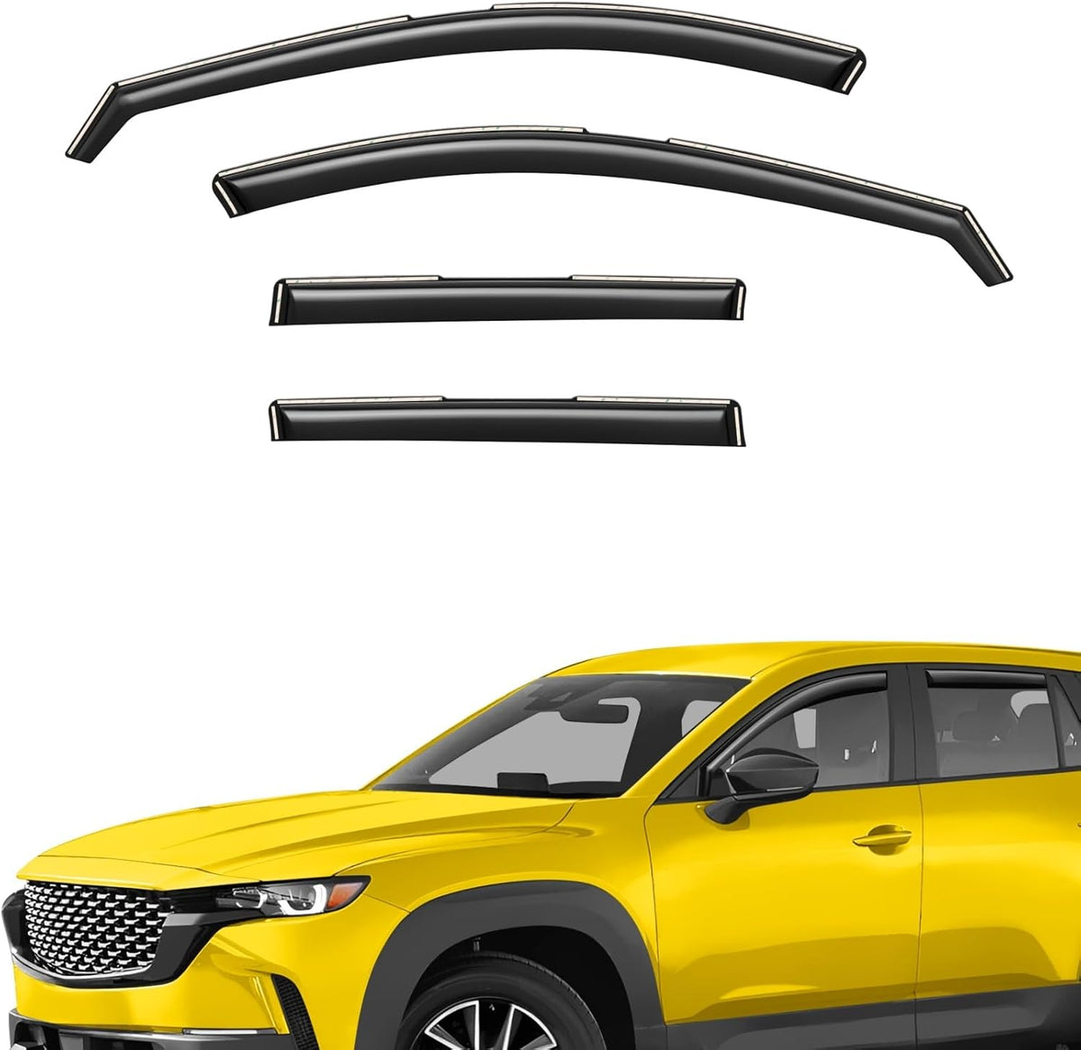 Extra Durable Window Deflectors in-Channel Window Visors Rain Guards Fit for Mazda CX-50 2023-2025, Sun Visors, Wind Vent for Shades, Exterior Car Accessories - 4pcs. AG0755