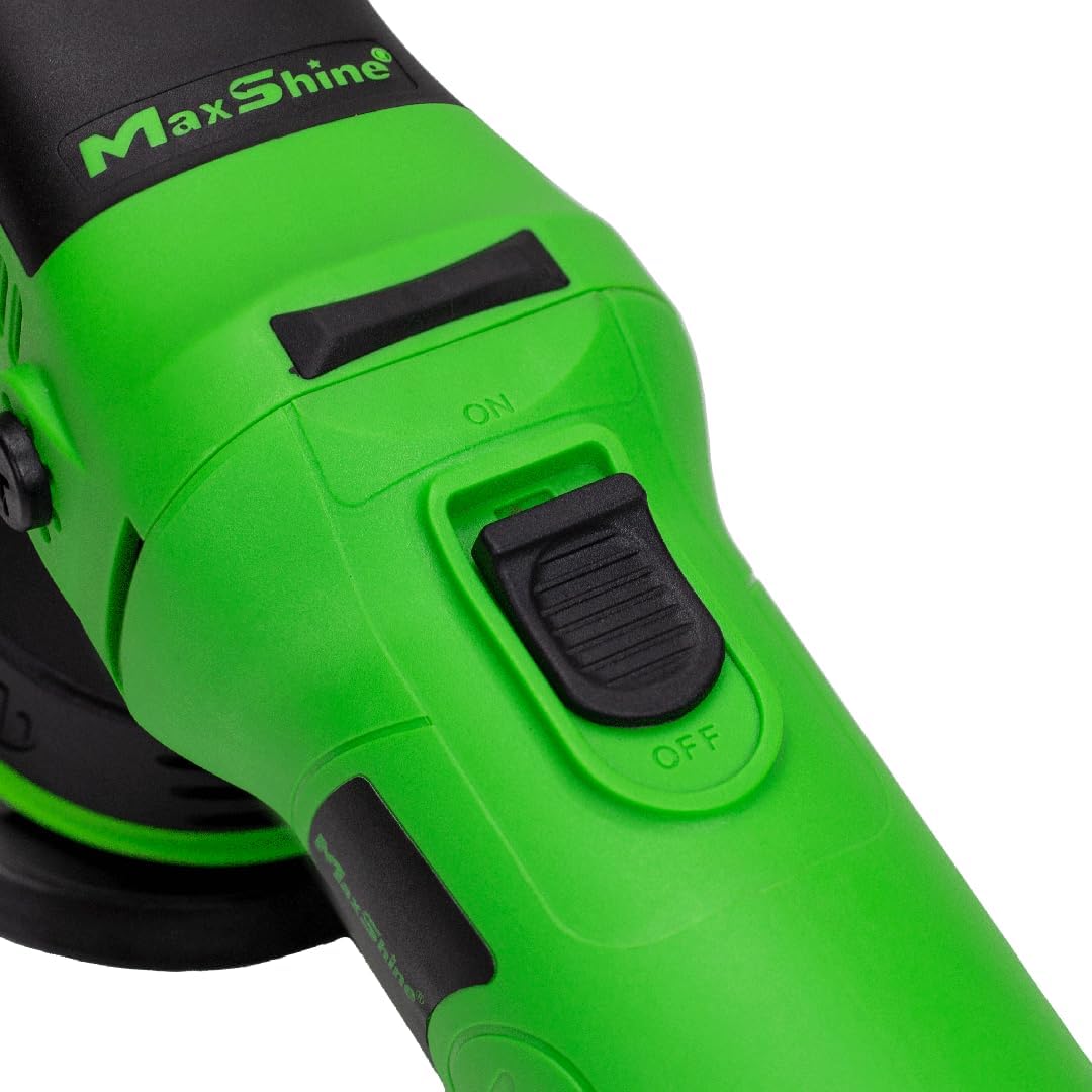 Maxshine Dual Action Polisher M8S V2 G | 8mm Throw, 5" Plate, Green, 1000W, 6500RPM, Corded Electric | 6 Variable Speeds, Ergonomic Design | Car Detailing, Scratch Removal