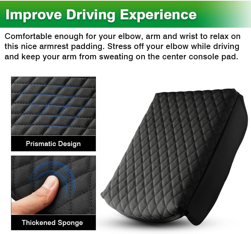 Shademax Center Console Cover for Kia Telluride Accessories 2026 2025 2024 2023-2020 Armrest Cover Cushion Pad PU Leather Armrest Seat Box Cushion Middle Console Lid Protector Anti-Scratch