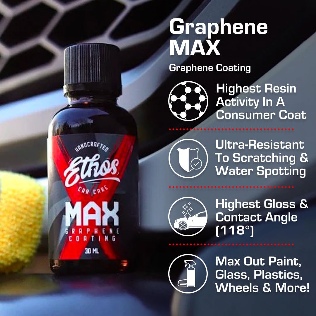 Graphene MAX Coating - Heavy Duty Protection - Graphene Ceramic Coating | 7+ Years Of Protection | Incredible Hydrophobic - Perfect for Daily Drivers