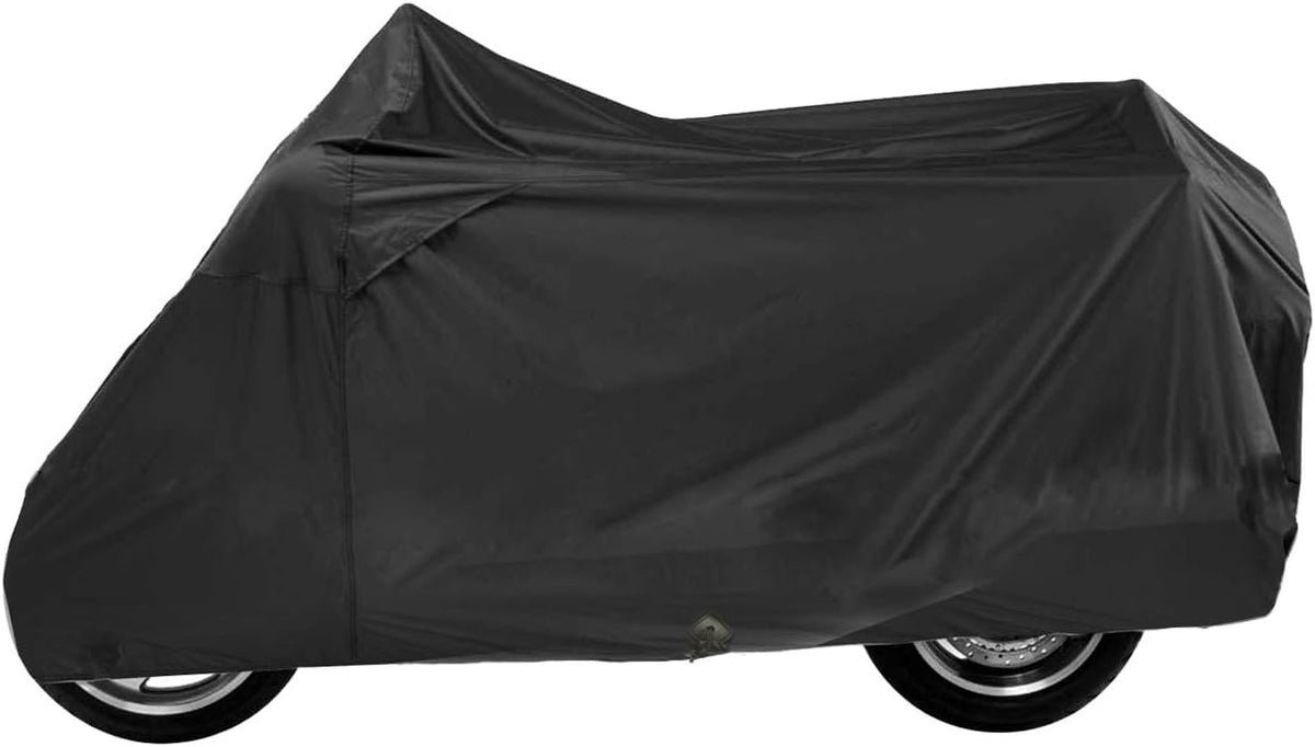 Deluxe Motorcycle Cover, Waterproof All Weather Outdoor Protection Universal Motorcycle Cover, Fade & Tear Proof Polyester fits Motorbike up to 90" L
