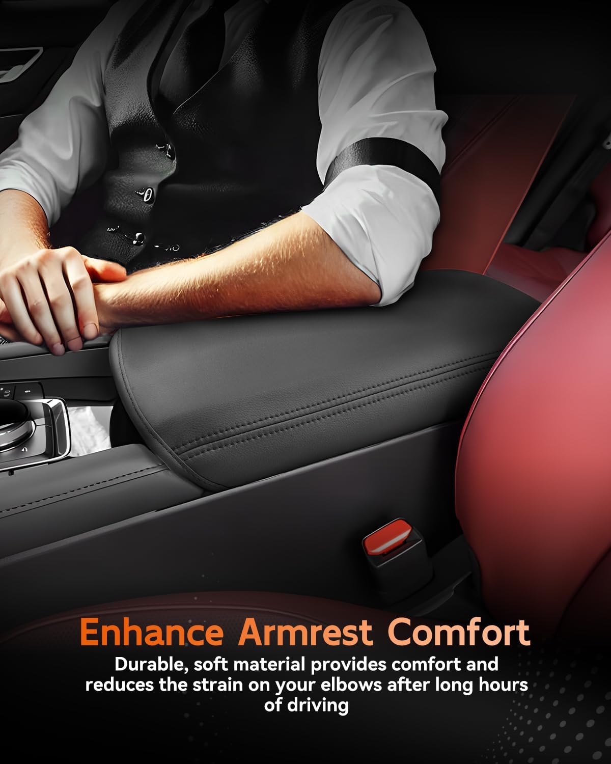 CDEFG for Mazda3 2019-2025 Center Console Cover Armrest Cover for Mazda Mazda3 Accessories Arm Rest Protector Mazda3 2019 2020 2021 2022 2023 2024 2025