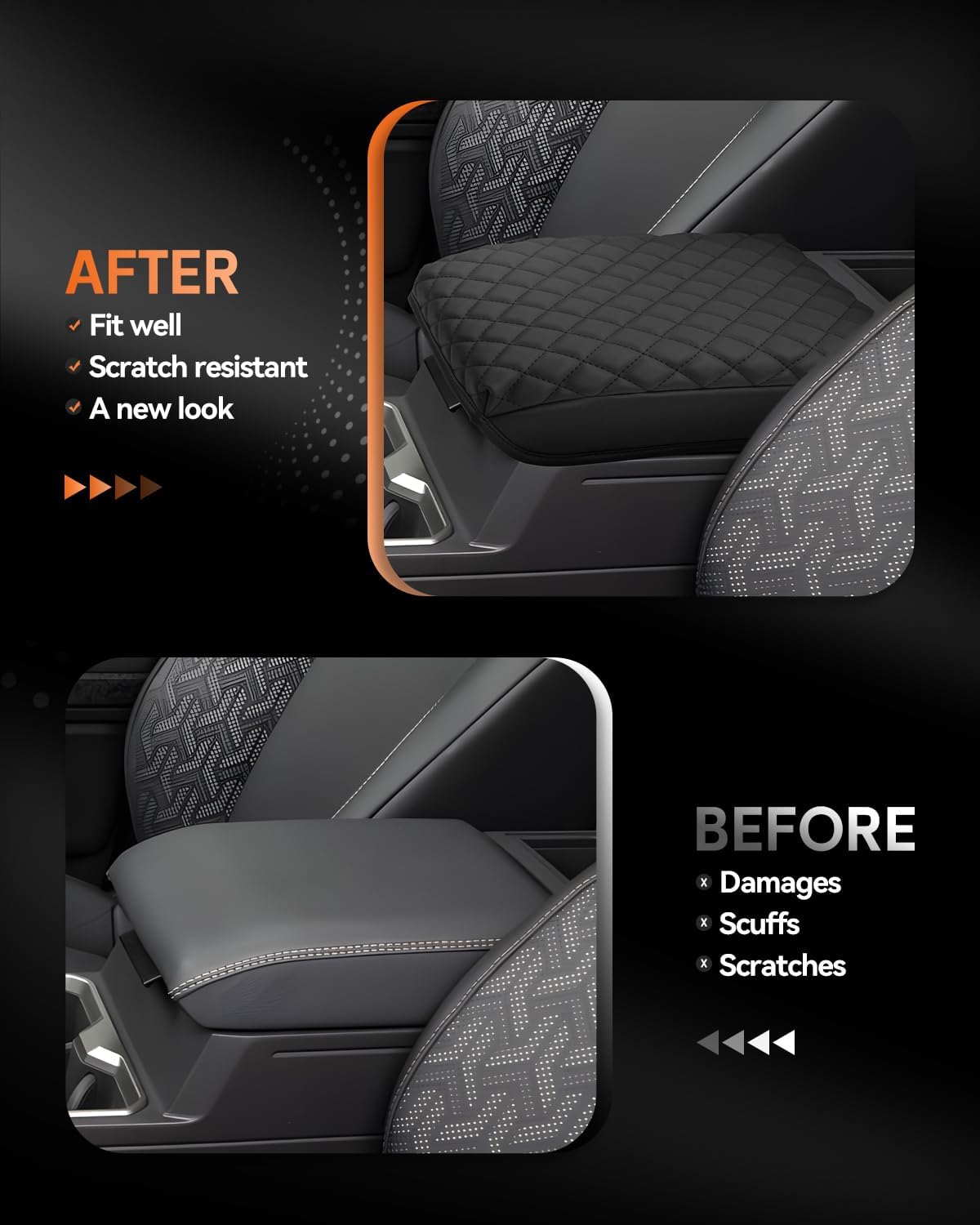 CDEFG for 2024 2025 Toyota Tacoma Center Console Cover Armrest Box Cover for Tacoma (SR, SR5, TRD PreRunner, TRD Sport, TRD Off-Road, Limited) Accessories Console Arm Rest Protector