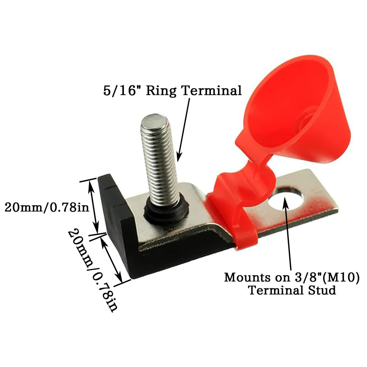 MRBF Terminal Fuse Block 40 AMP Marine Rated Battery Fuse 58V DC Max IP66 Waterproof Fuse Holder 40A