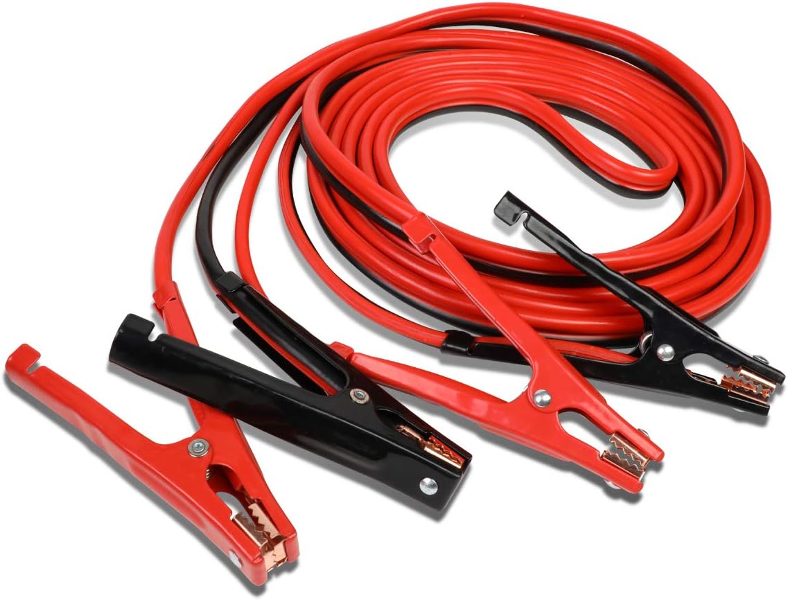 Auto Dynasty Heavy Duty 20 Feet 4 Gauge Booster Cable Power Jumper 500 AMP Emergency Battery Start Car/Motorcycle
