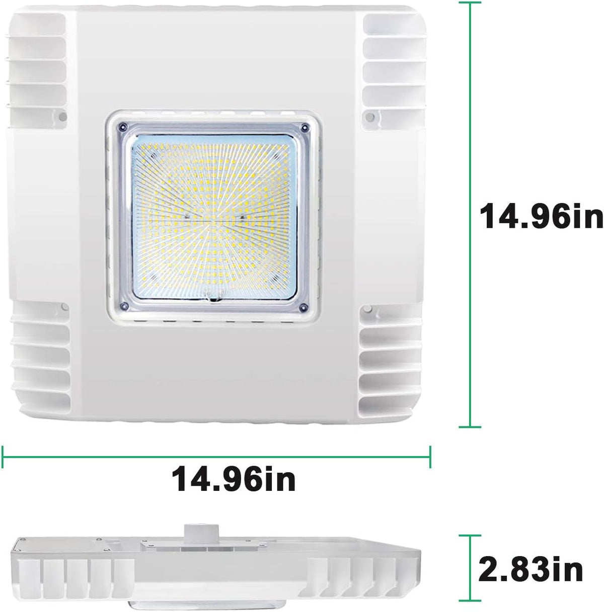 OSTEK LED Gas Station Canopy Light, 150W Carport Ceiling Light 5700K, Outdoor Rated (600W HID/HPS Equivalent), 90-277V IP65 DLC & UL Listed (150W - (1 Pack)