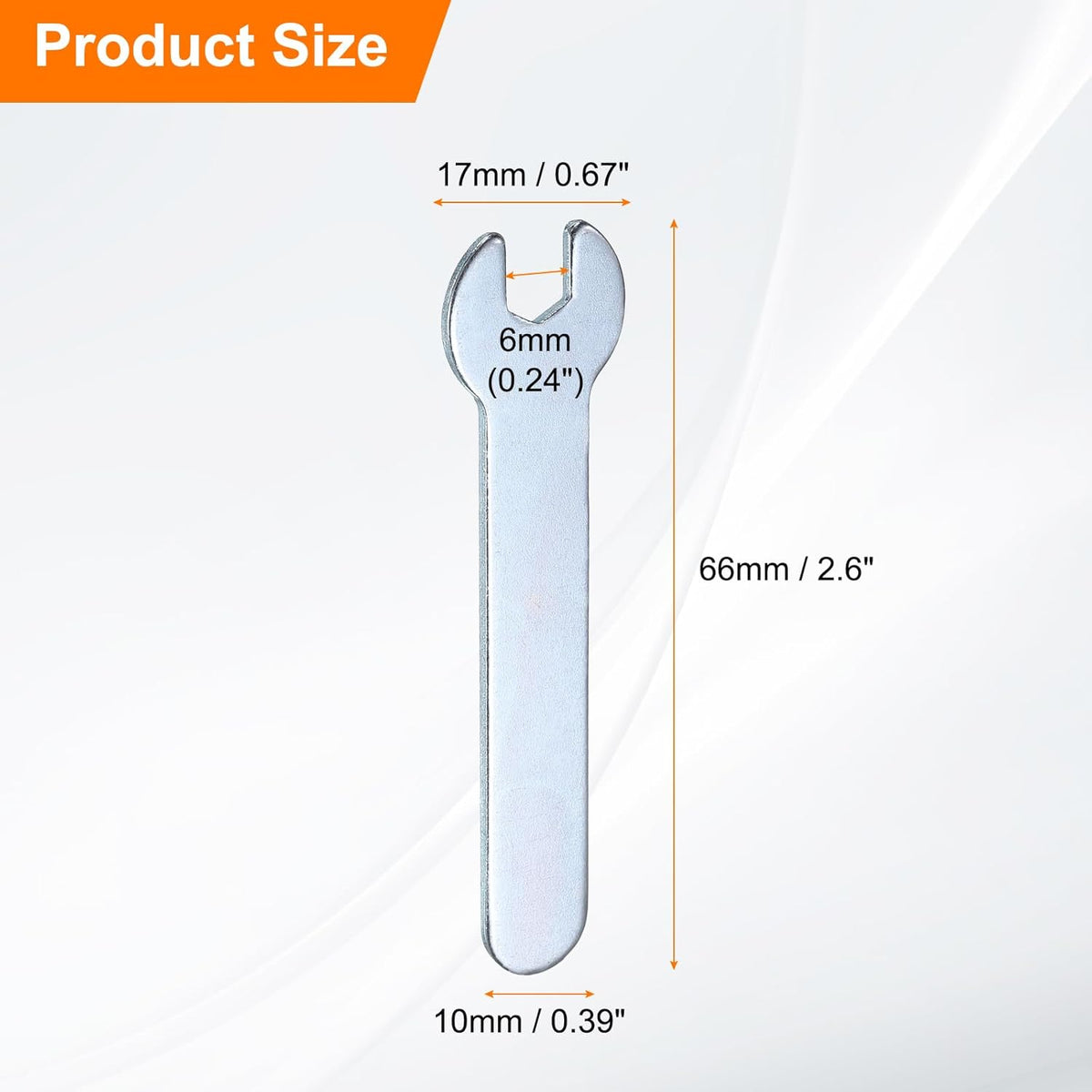 HARFINGTON 10pcs Small Wrench Open End Wrench 6x66x1.5mm Metric U-Shaped Single Open Ended Spanner Super Thin Small Flat Head Galvanizing Wrench for Automotive Repair Furniture Assembly