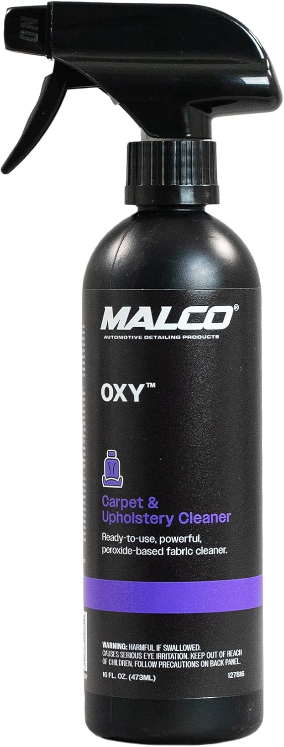Malco OXY Carpet & Upholstery Cleaner - Stain Remover Spray for Car Interior Fabric/Cleans the Toughest Vehicle Stains/Deep Cleaning Liquid Formula / 16 Oz. (127816)