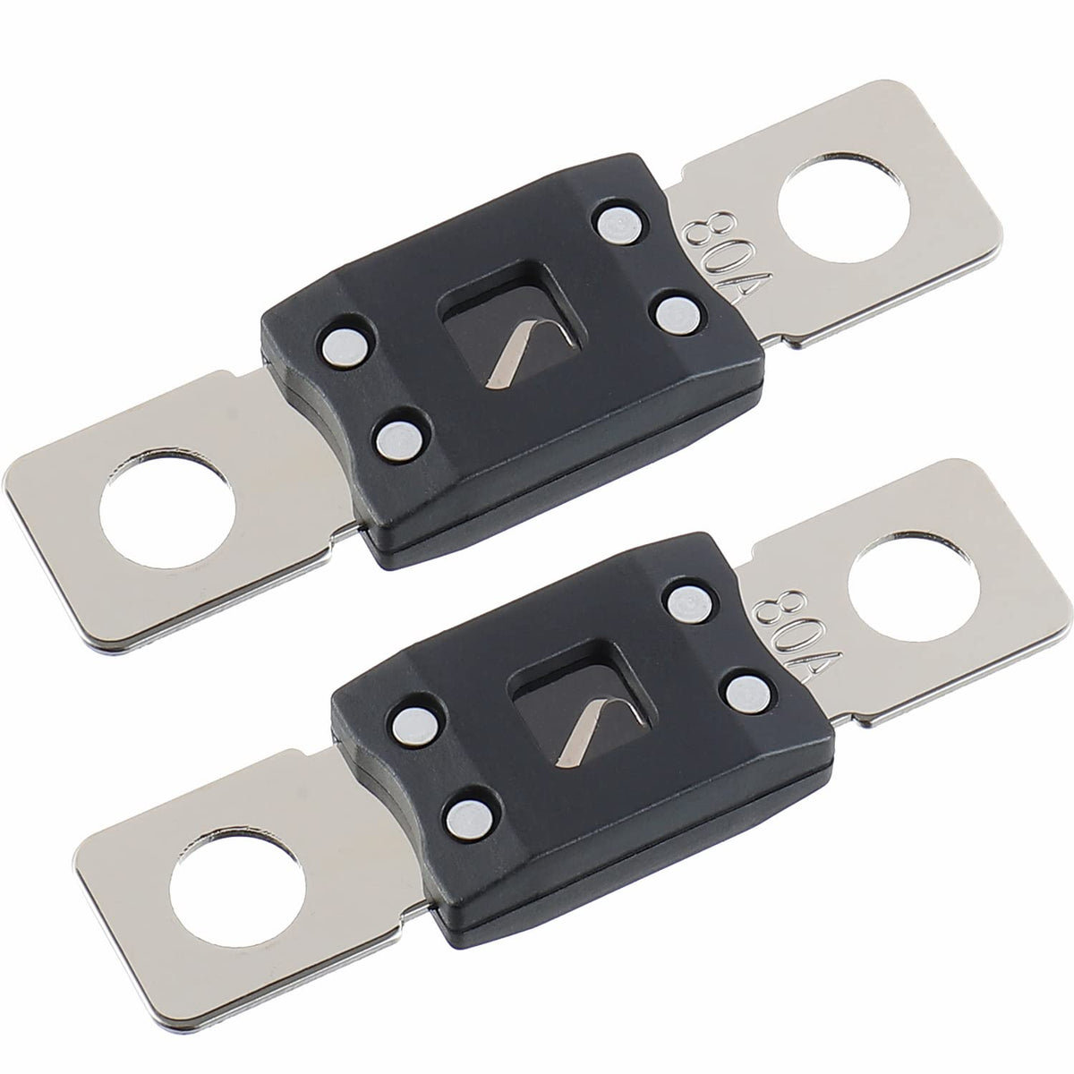 80A MEGA High Current Fuse - 80 Amp Bolt-on Fuse for Cars, Trucks, Construction Vehicles, Buses, Caravans (2 Pcs)
