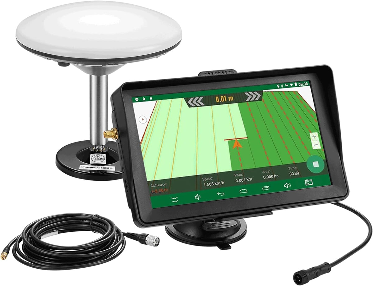 Tractor GPS Navigation System | 7-inch High-Accuracy GNSS Agricultural Navigator for Precision Farming, Spraying & Plowing