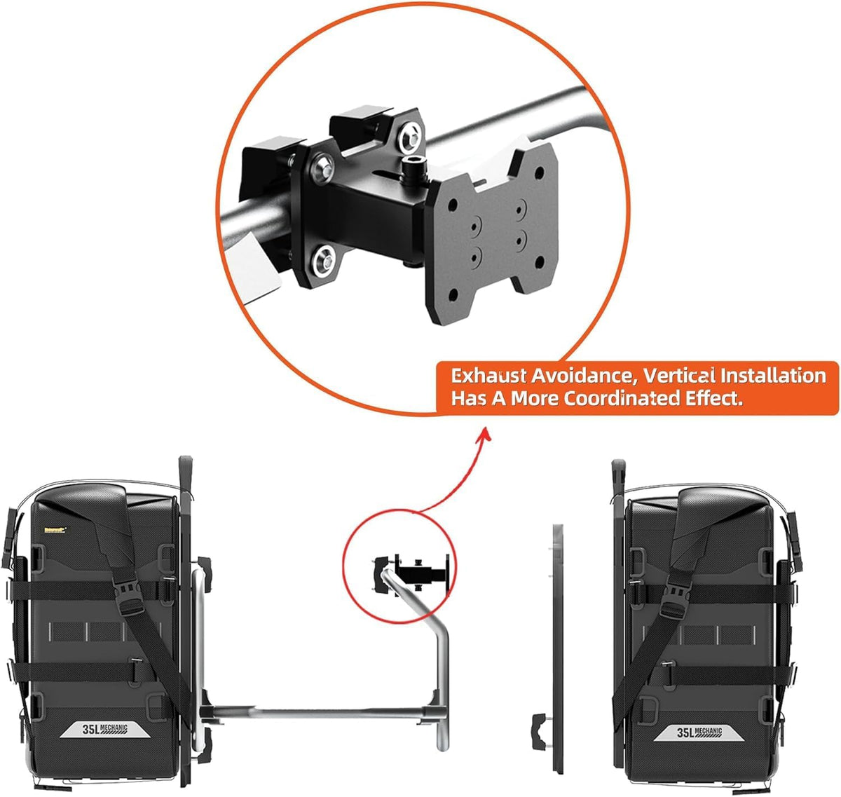 Rhinowalk Motorcycle Saddle Bag Extender