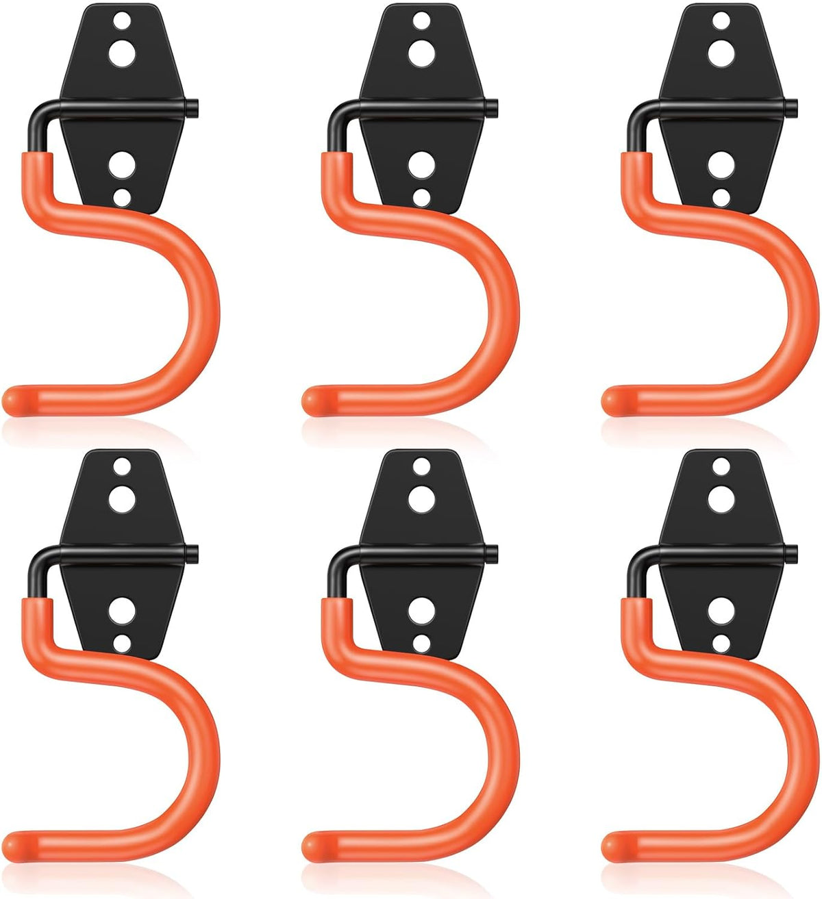 6 Pack Metal Garage Hooks, Heavy Duty S Hooks Tool Hangers for Garage Wall, Shed, Garden Storage Organizer