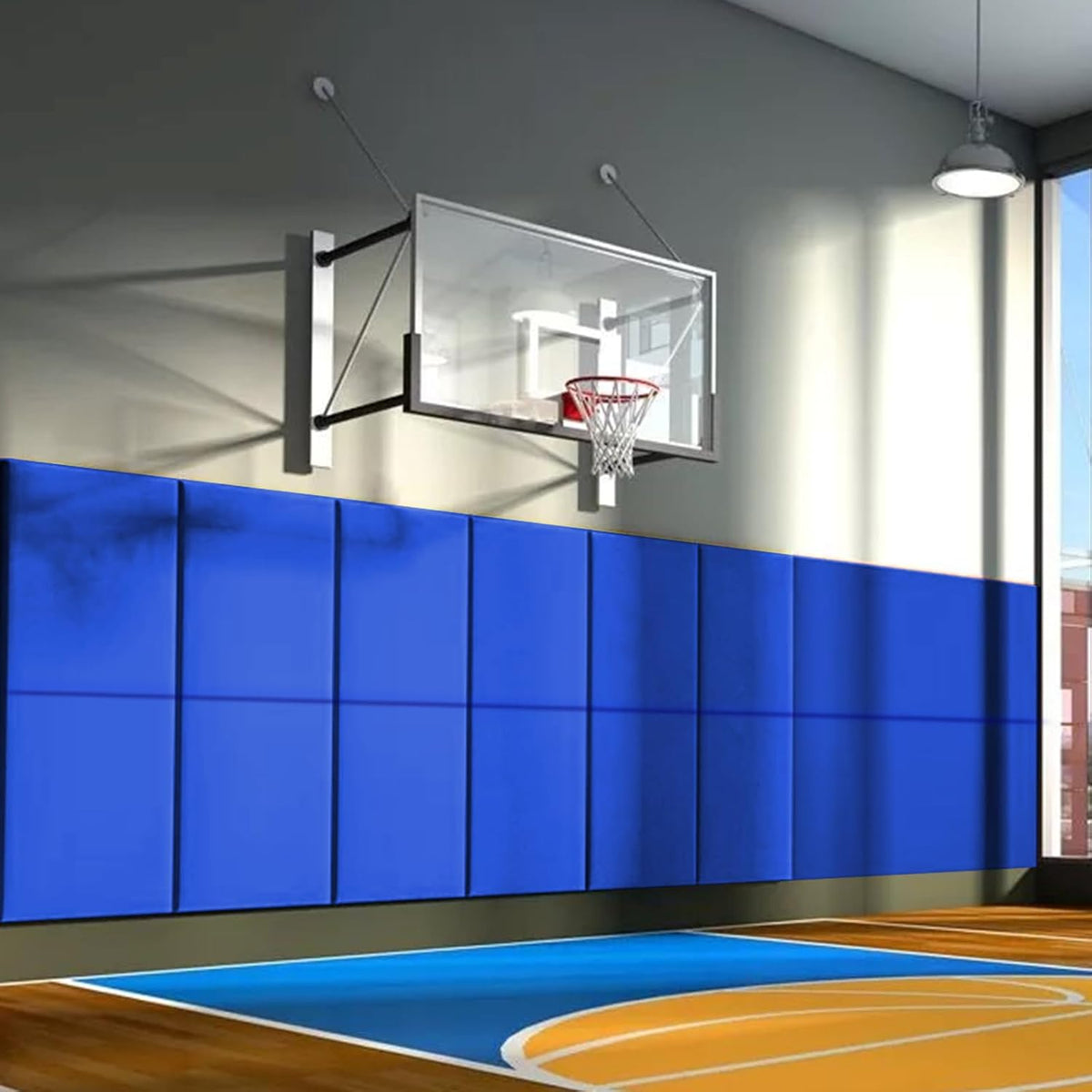 PROGOAL 60"/72" High Gym Wall Padding 2"/4" Thick Foam Basketball Court Wall Mount Protector for Garage Taekwondo Babyroom - Durable Waterproof Anti-Cushion