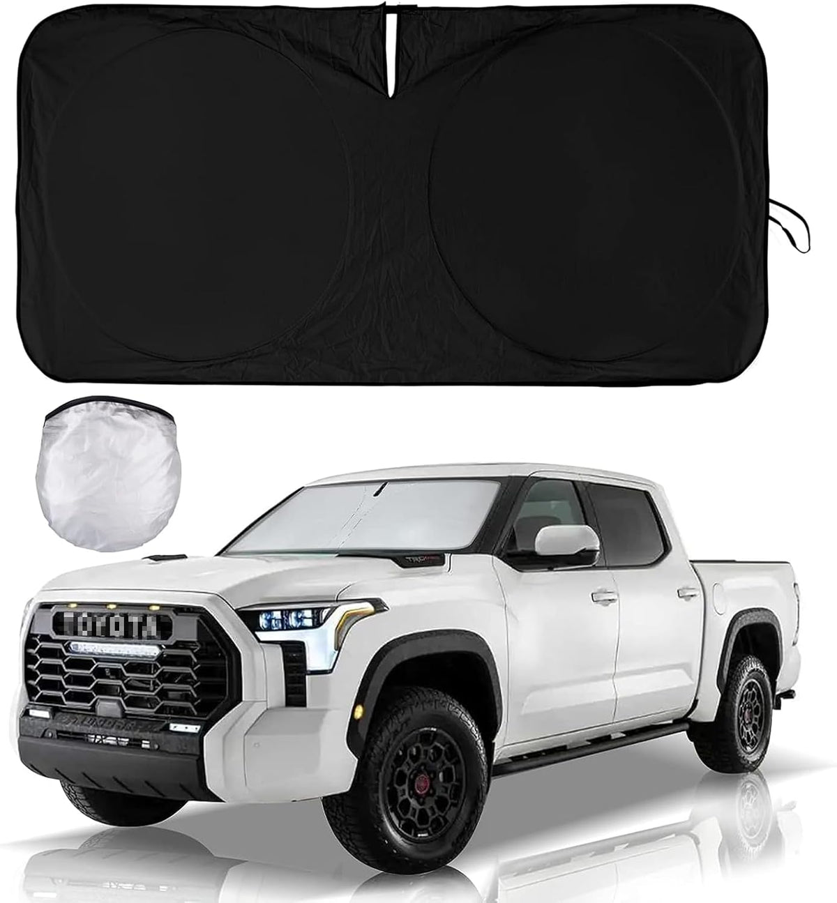 INSAUTO for Toyota Tundra Car Sun Shade Windshield for Tundra 2006 2005 2004 Window Sunshade Fit Toyota Matrix 2003-2013 Foldable Sun Visor Protector 210T Shades Block UV Ray Pickup Truck Accessories