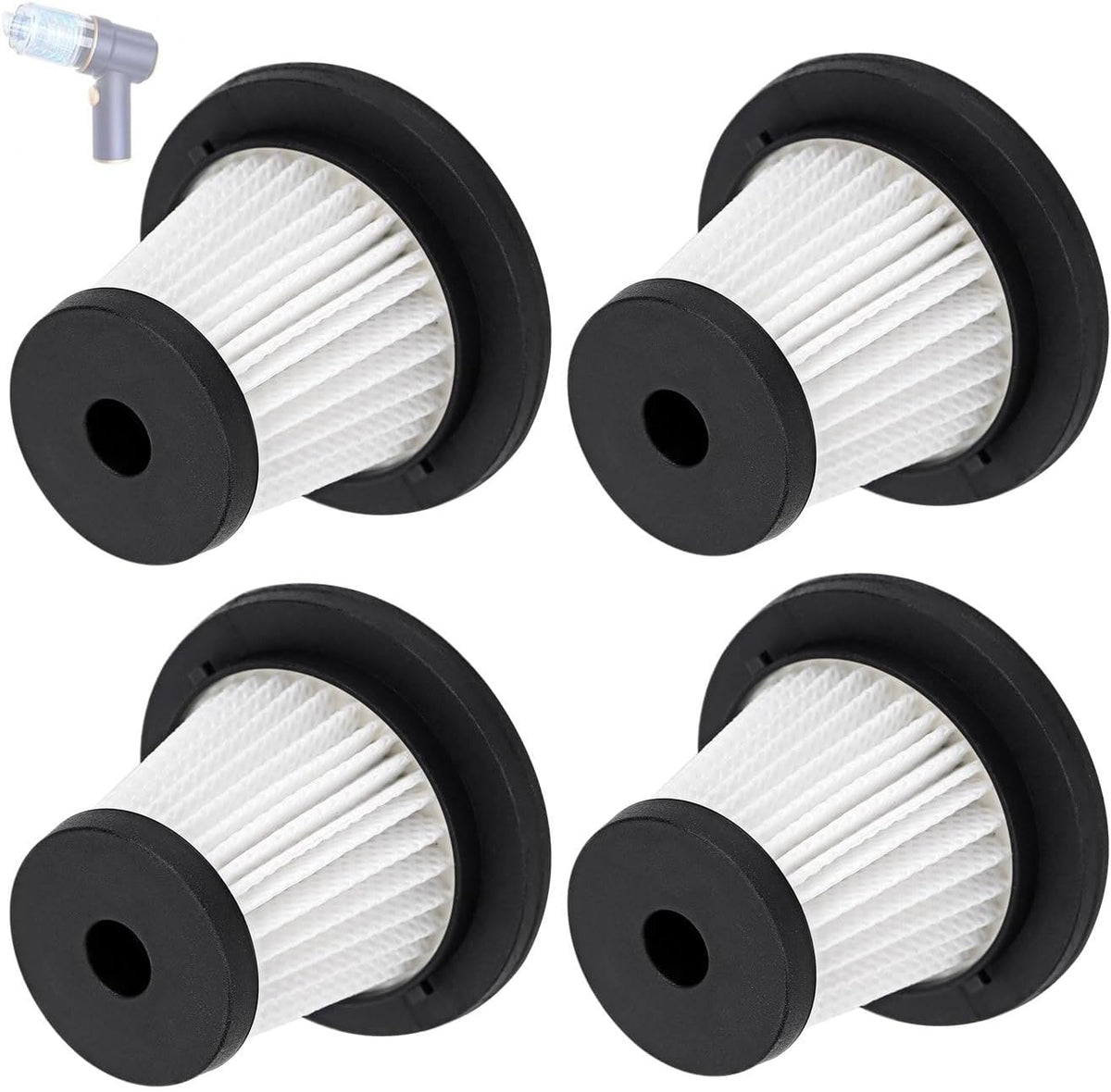 4 Pack LT-135 HEPA Filter Replacement: for JONYJ Handheld Car Vacuum Cleaner Compatible with Vizeusvac Car Vacuum Cleaner
