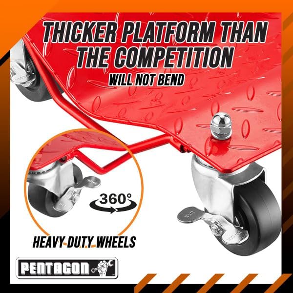 Car Wheel Dolly Set of 4 - 16x12” Heavy Duty Antiskid Car Dolly Tire Skates with 6000lb Capacity - 360 Degree Rotatable Wheel Dollies for Cars, Trucks, Trailers, Motorcycles or Boats