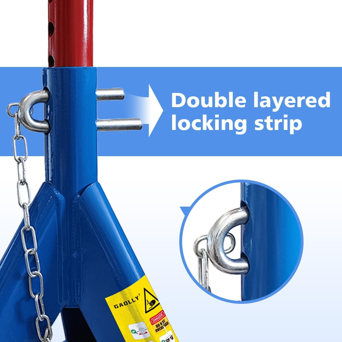 Jack Stands 3 Ton (6600 LBs) Lifting Car Stand with Security Locking Pins, Fit Use for Cars Automotive Sedans, RV, SUV, MPV, 2 Packs