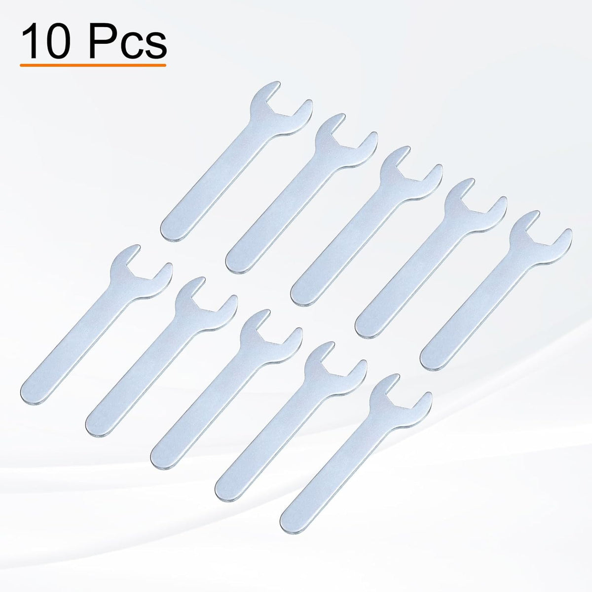 HARFINGTON 10pcs Small Wrench Open End Wrench 14x87x2mm Metric U-Shaped Single Open Ended Spanner Super Thin Small Flat Head Galvanizing Wrench for Automotive Repair Furniture Assembly