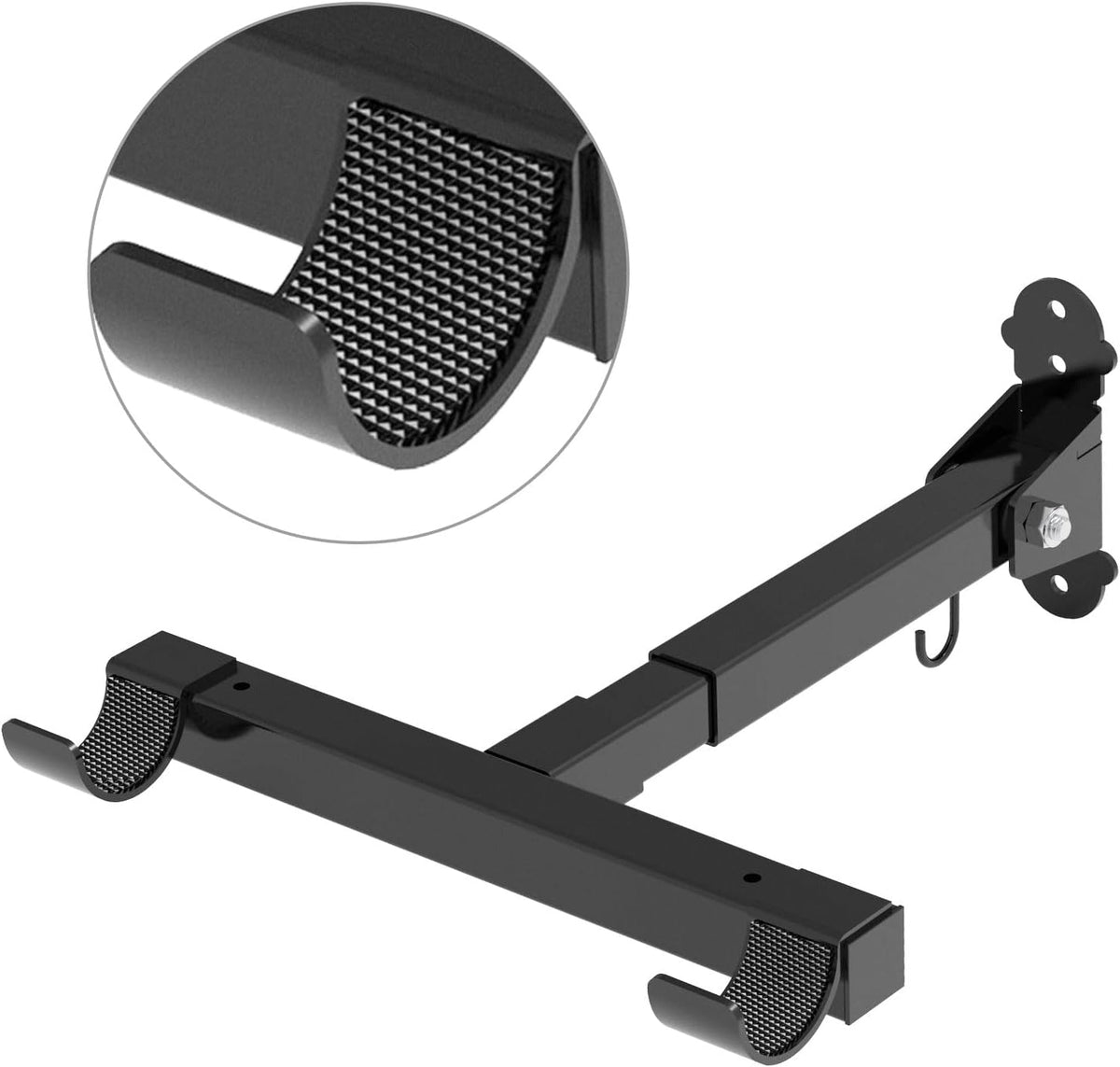 Bike Wall Mount,Horizontal Bicycle Indoor Storage Rack Foldable and Extendable Garage Bike Hanger for Road, Mountain and Hybrid Bikes