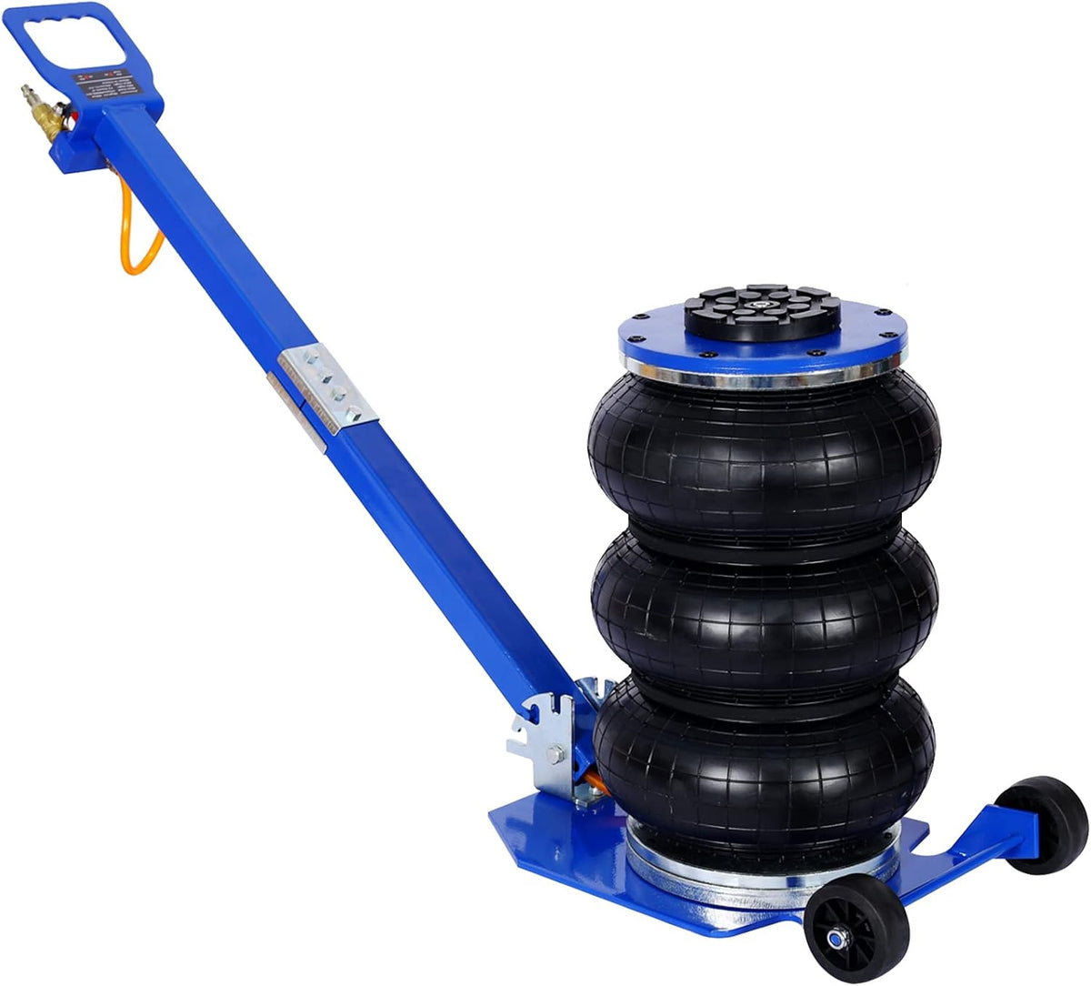 3T Triple Bag Air Jack 6600lbs Pneumatic Jack 3s Fast Lift Up 16in Airbag Jack with Adjustable Long Handle Heavy Duty Triple Air Bag Jack Lift for Cars Garage (Blue)