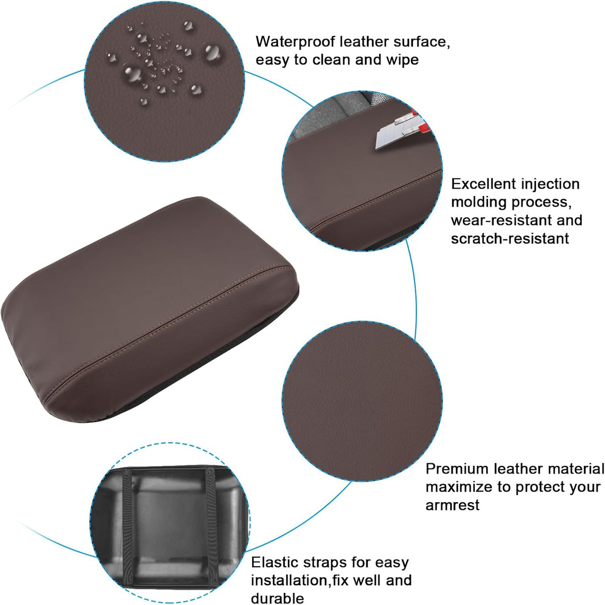 SXCY for 2024 2025 Land Cruiser Armrest Cover for Toyota Land Cruiser 2025 Center Console Cover 2024 2025 Land Cruiser Center Console Cover for 2025 Land Cruiser (Tan Line (Thin))