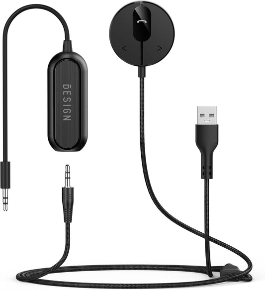 BESIGN BK01 Bluetooth Car Reciever with Ground Loop Noise Filter for car with 3.5mm Aux Jack