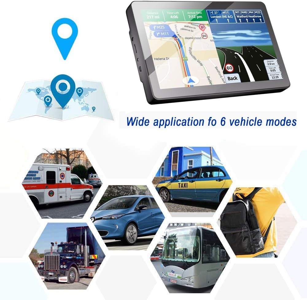 GPS Navigator for Car Truck RV, Latest 2025 Map, 9 inch Touch Screen Real Voice Spoken Turn-by-Turn Direction Reminding Navigation System for Cars, Vehicle GPS with Speed and Red Light Warning