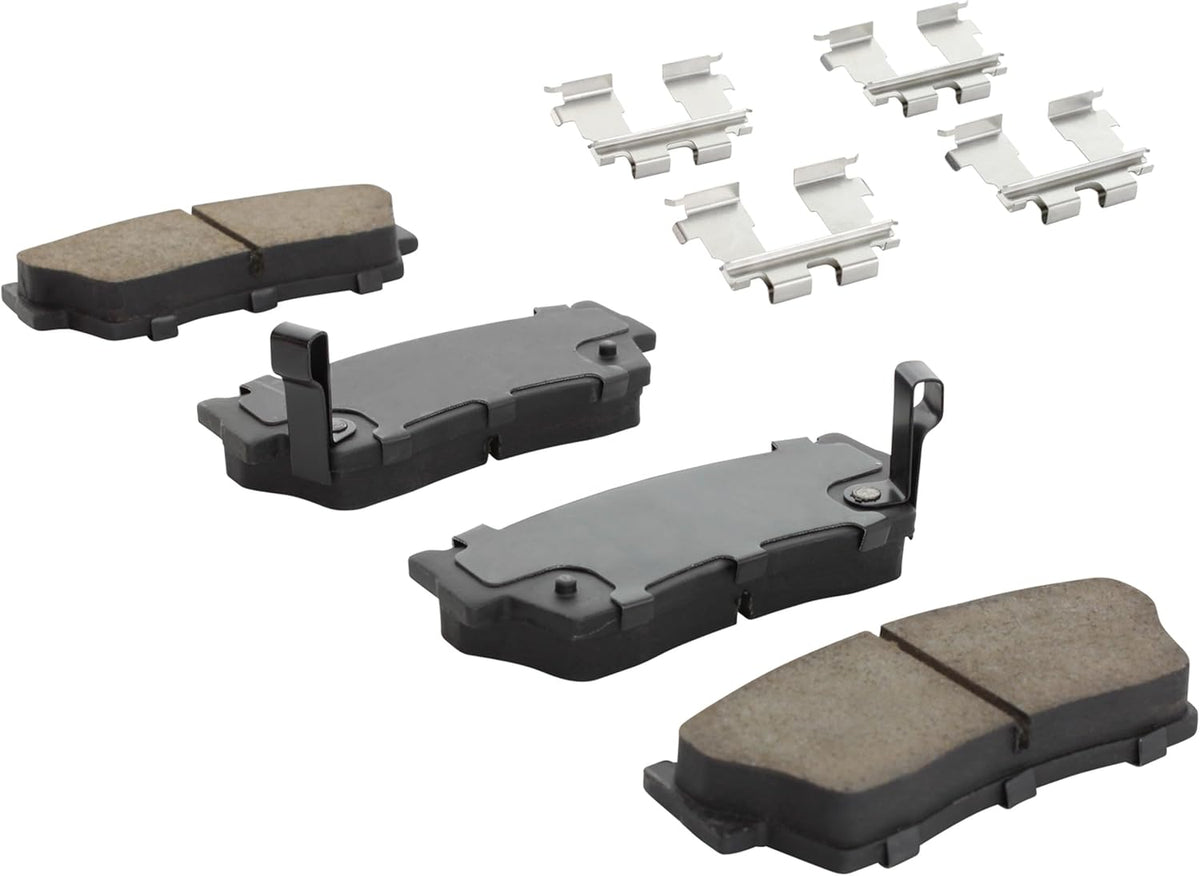 Premium Ceramic Front Brake Pads (1001-0418C) Compatible with Chevrolet Tracker 1989-1998, Geo Tracker 1989-1997, Subaru 1400 1973-1973, Suzuki Sidekick 1989-1995, Suzuki X-90 1996-1998