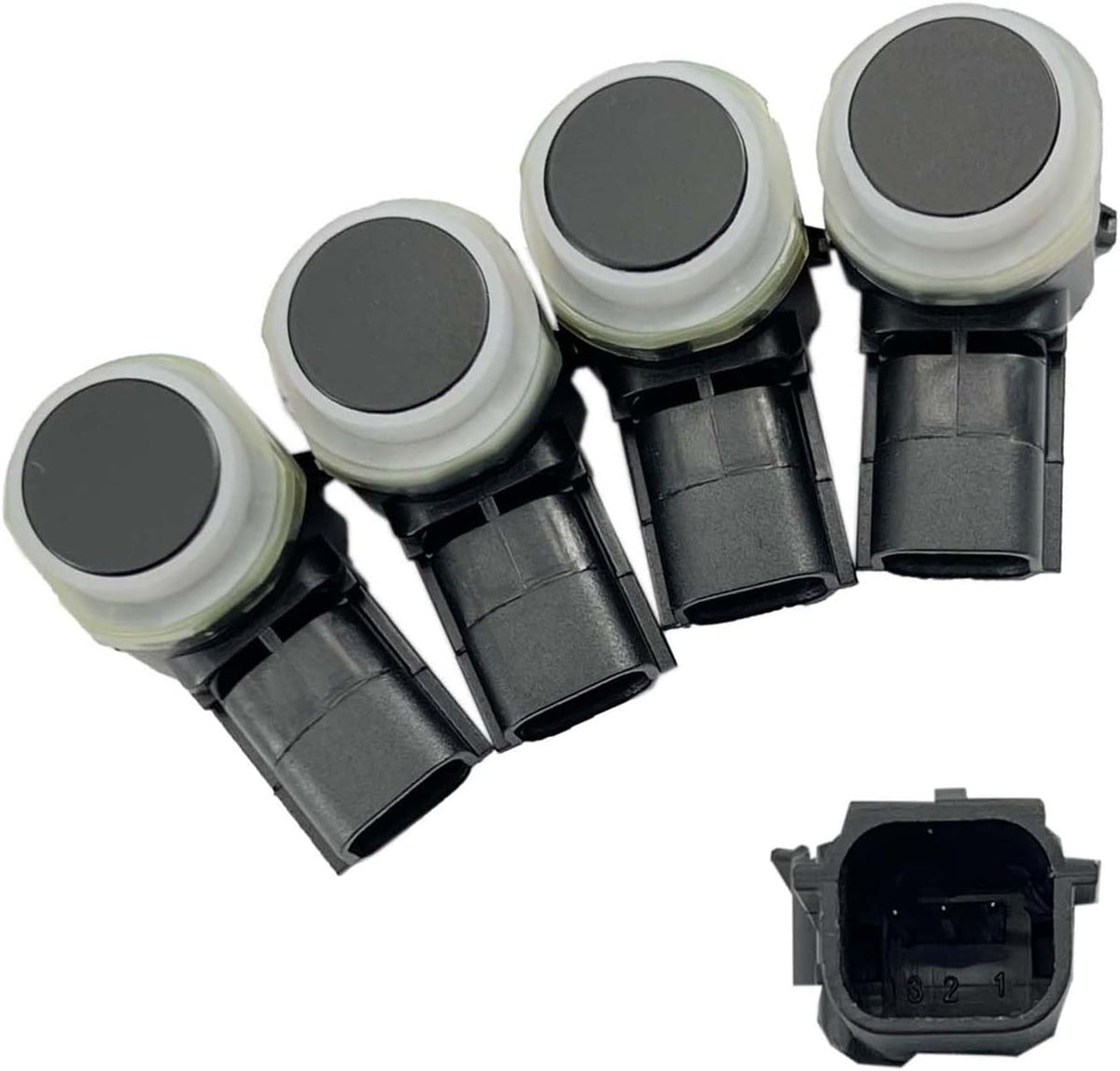 4PCS Parking Bumper Reverse AID Backup Sensor 8A53-15K859-ABW,Compatible with Edge Escape Expedition Explorer Flex Focus Fusion Mustang Taurus Continental MKS MKT MKX MKZ Navigator Mariner