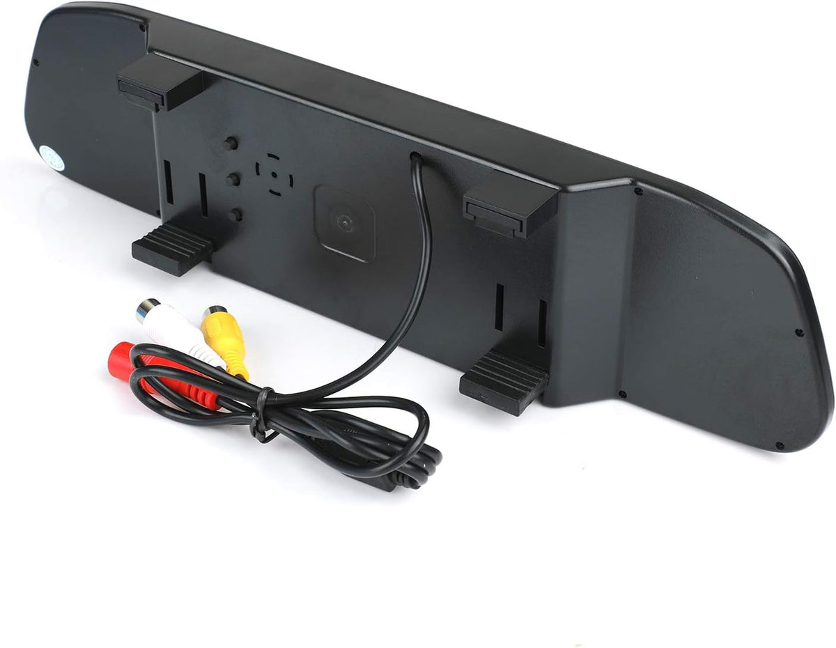Backup Camera and Monitor Kit, 4.3" Car Vehicle Rearview Mirror Monitor for Car Reverse Camera Waterproof Car Rear View Camera with 9 LED Night Vision (4.3" Backup Camera)
