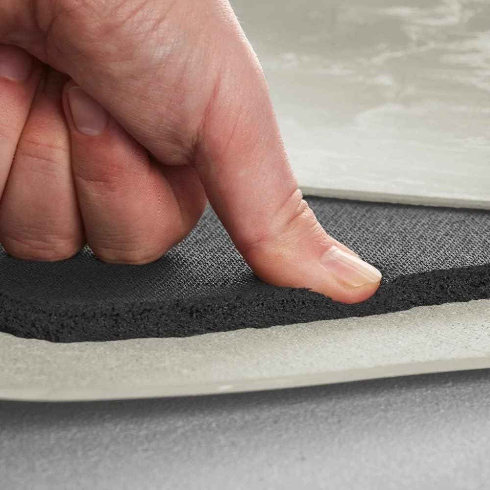 Consolidated Plastics Anti-Fatigue Marble Floor Mat, Commercial Grade Standing Support for Leg & Back Pain, Thick Heavy-Duty Rubber Made in USA (Gray, 3' x 5')